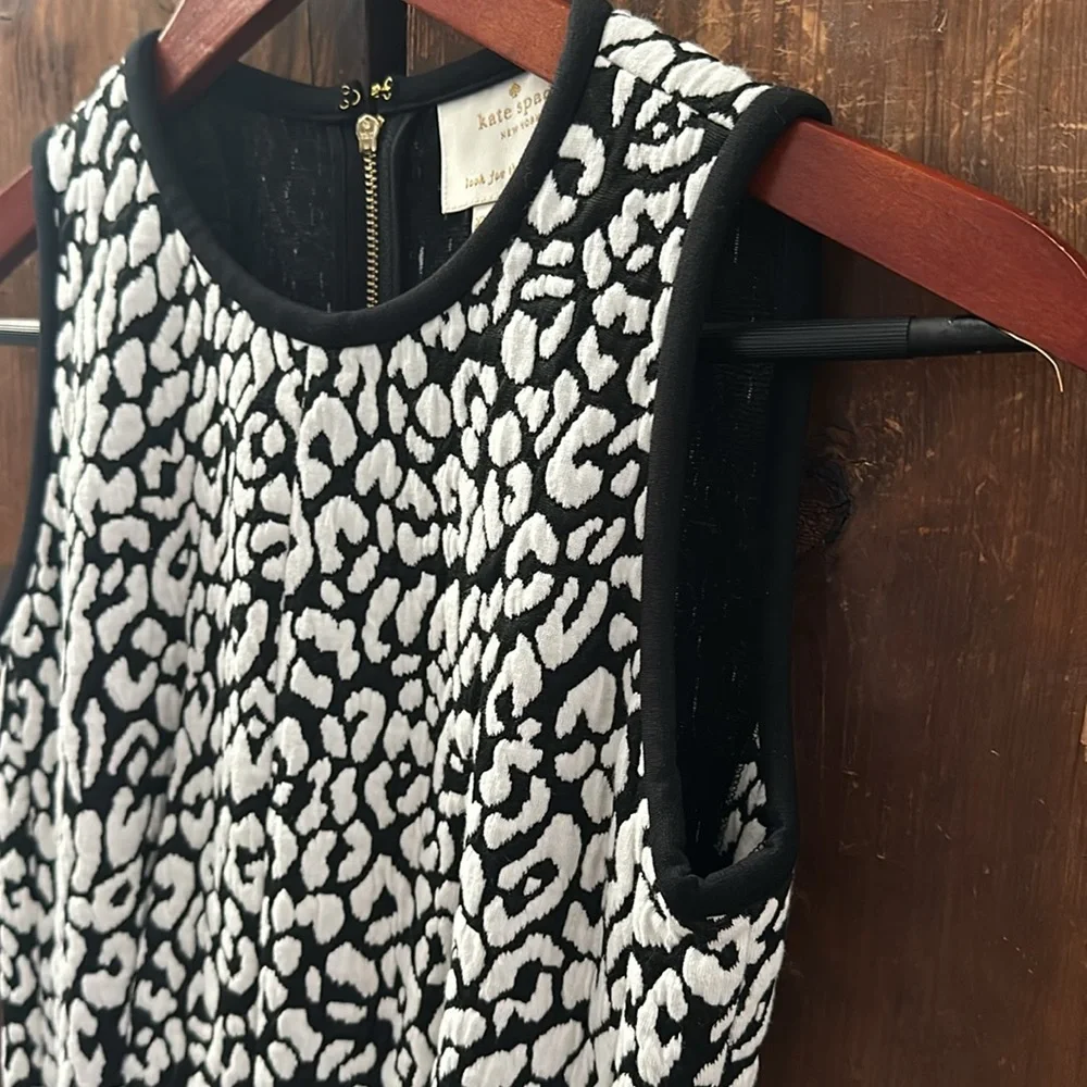 Kate Spade New York sleeveless leopard-print fit & flare dress XXSmall - Picture 5 of 10